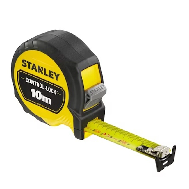 Vendita online Flessometro 10 m x 25 mm Stanley Control Lock